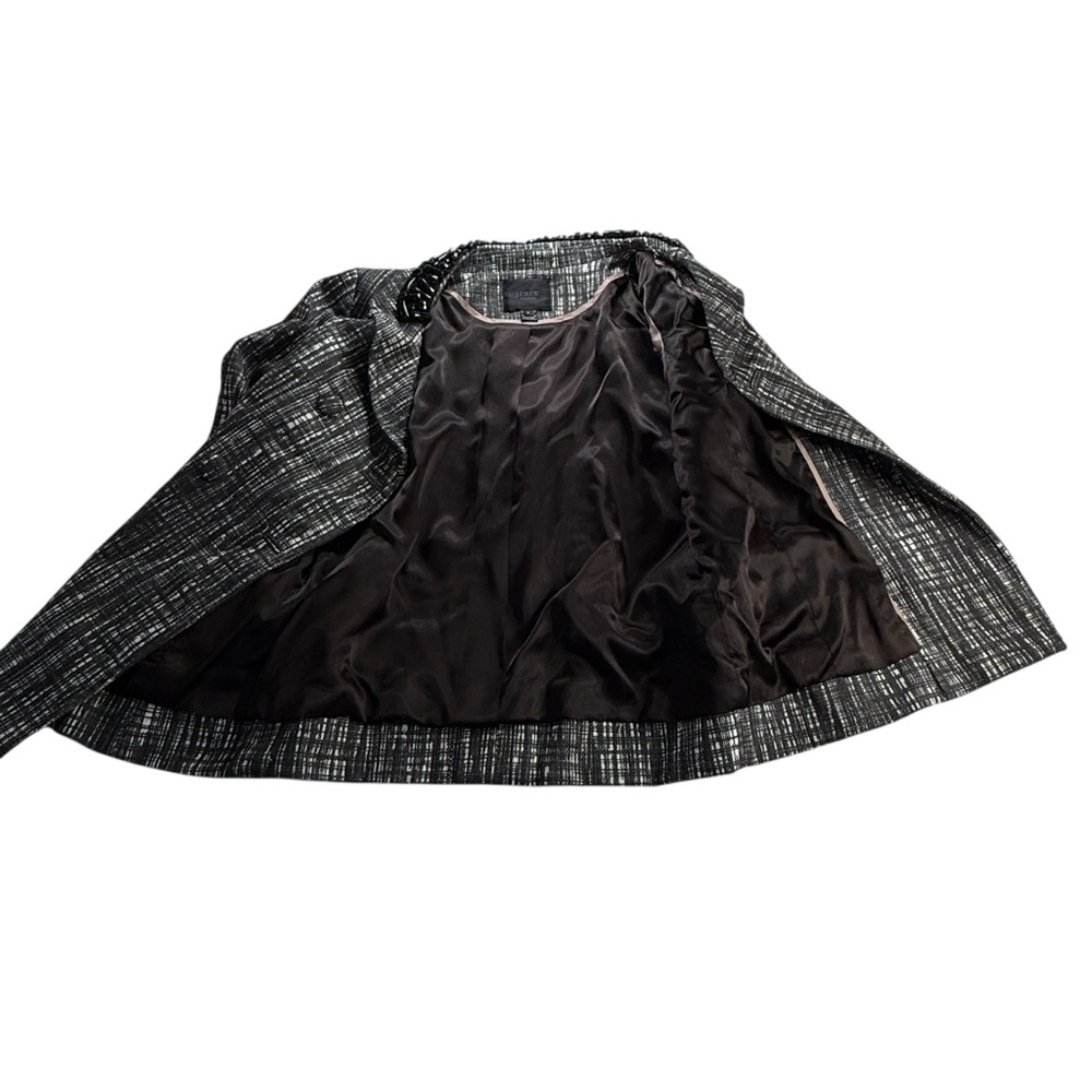 J.Crew Collection Tweed Contessa jeweled black and white Blazer‎ size 6 - Picture 4 of 15